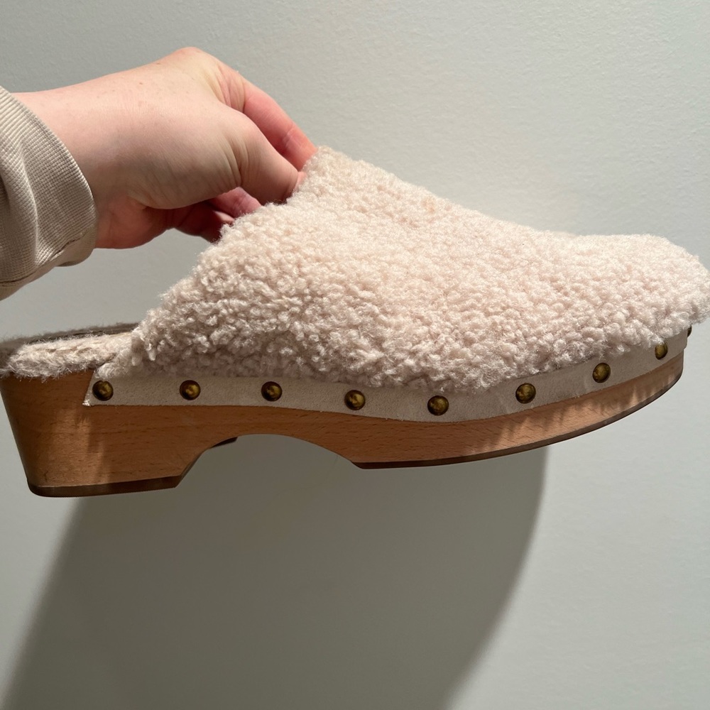 J.Crew Sherpa Clogs